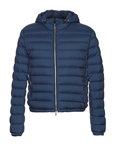 MOORER Shell jacket Blue 95% Polyamide, 5% Polyurethane