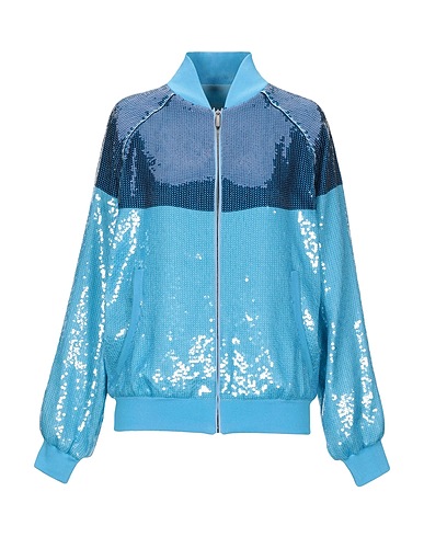 ALBERTA FERRETTI Bomber Azzurro 60% Acetato, 40% Cupro