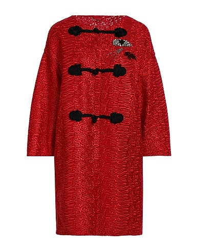 ERMANNO SCERVINO Lange Jacke Rot 93% Polyester, 7% Polyamid
