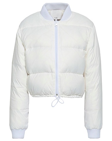TIBI Piumino Bianco 100% Poliammide, Acrilico, Elastan