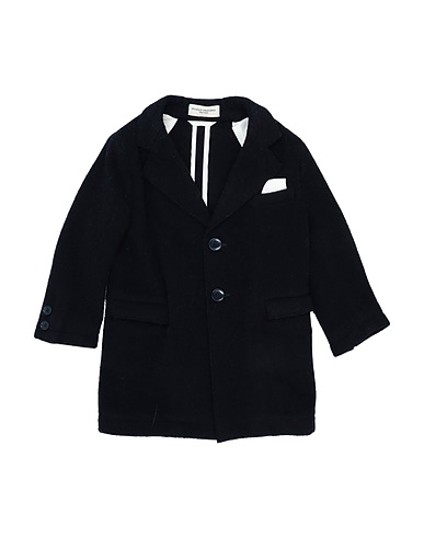 PAOLO PECORA Coat Midnight blue 60% Wool, 40% Polyamide