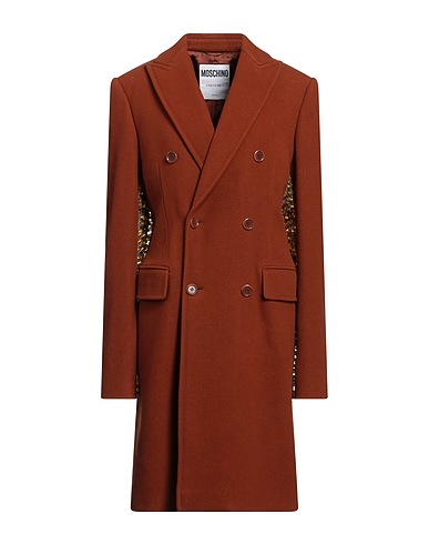 MOSCHINO Coat Rust 90% Virgin Wool, 10% Cashmere