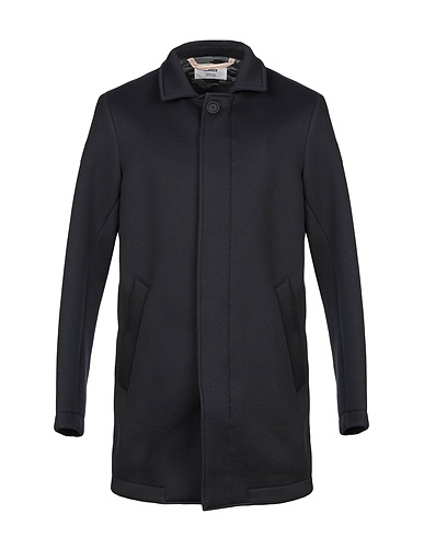 DEKKER Coat Midnight blue 62% Polyester, 33% Cotton, 5% Polyurethane