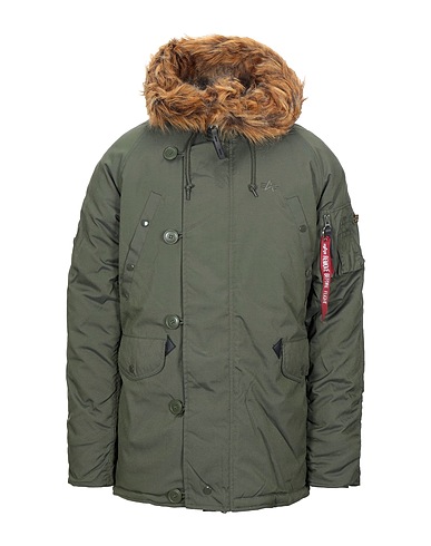 ALPHA INDUSTRIES Steppjacke Militärgrün 53% Nylon, 47% Polyester