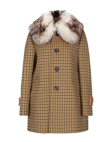 MARC JACOBS Abrigo Caléndula 55% Lana Virgen, 44% Poliéster, 1% Nailon, Piel de cordero, Pelaje de cordero