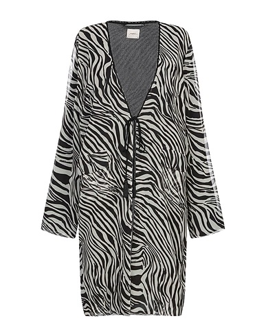 MERCI ITALIA Full-length jacket Black 100% Polyester