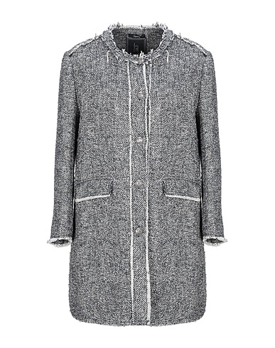 HANITA Coat Midnight blue 64% Cotton, 19% Synthetic fibers, 12% Wool, 5% Alpaca wool