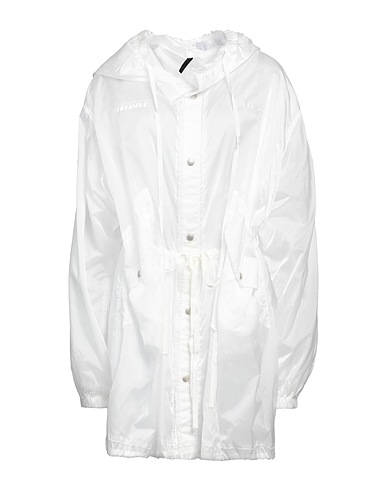 BEN TAVERNITI™ UNRAVEL PROJECT Full-length jacket White 100% Polyamide, Viscose, Polyurethane, Polyester