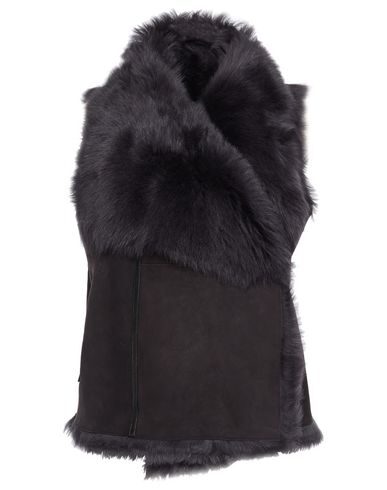 Yves Salomon Leather Jacket In Dove Grey