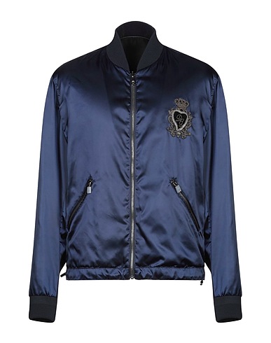 DOLCE&GABBANA Bomber Blue 100% Polyamide, Brass, Cotton, Silk, Polyester