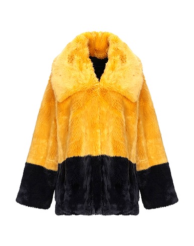FRENCH CONNECTION Teddy Coat Giallo 100% Acrilico