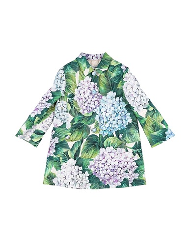 DOLCE&GABBANA Full-length jacket Green 66% Cotton, 24% Silk, 10% Viscose