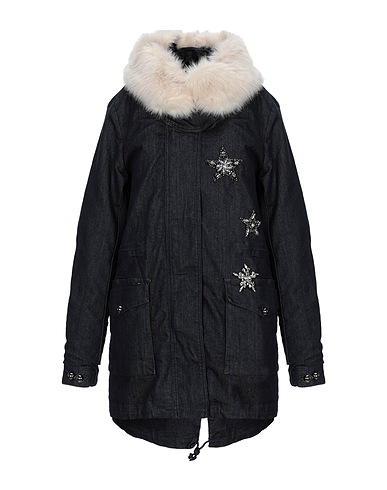LIU •JO Coat Blue 76% Cotton, 22% Polyester, 2% Elastane