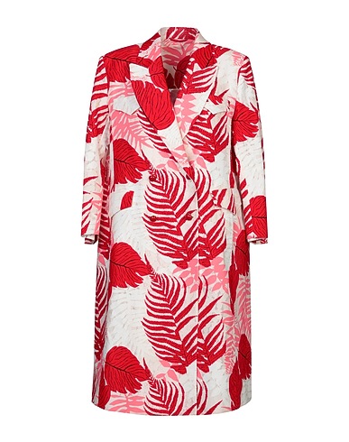 ERMANNO SCERVINO Double breasted pea coat Red 60% Viscose, 40% Silk