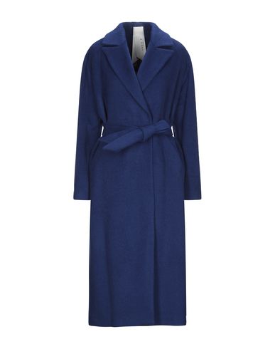 ANNIE P ANNIE P. WOMAN COAT BLUE SIZE 8 VIRGIN WOOL, MOHAIR WOOL, ALPACA WOOL, POLYAMIDE,41914055CO 5