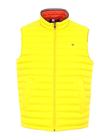TOMMY HILFIGER Vest PACKABLE DOWN VEST
 Yellow 100% Polyamide