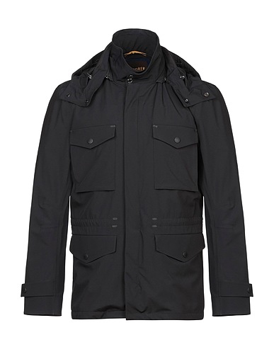MOORER Jacket Black 86% Polyamide, 14% Elastane