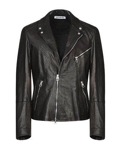 BIKKEMBERGS Biker jacket Black 100% Lambskin