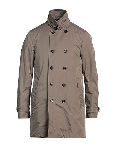 MOORER Double breasted pea coat Taupe 100% Polyester