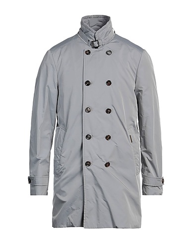 MOORER Double breasted pea coat Light grey 100% Polyester