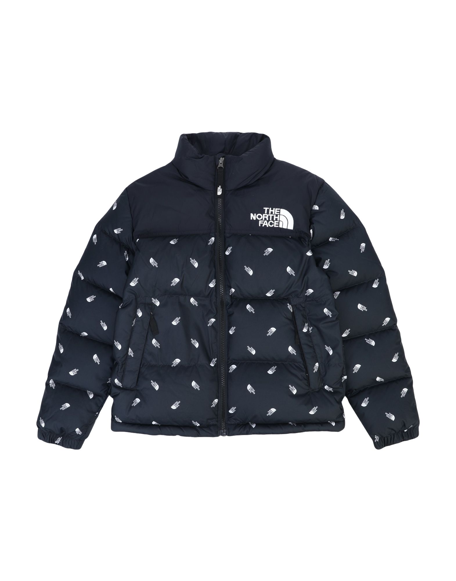 blue north face bubble coat