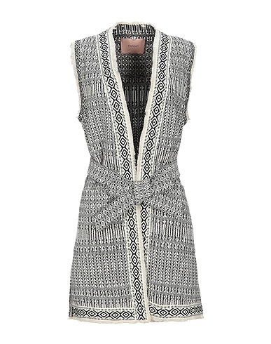 TWINSET Lange Jacke Elfenbein 82% Baumwolle, 13% Acryl, 5% Andere Fasern