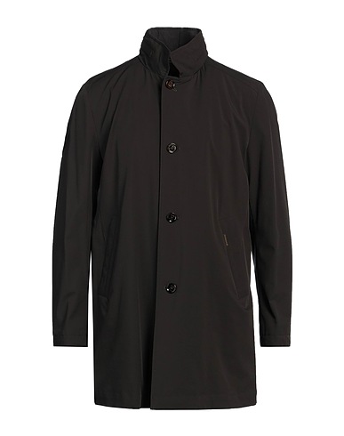 MOORER Full-length jacket Dark brown 88% Polyamide, 12% Polyurethane