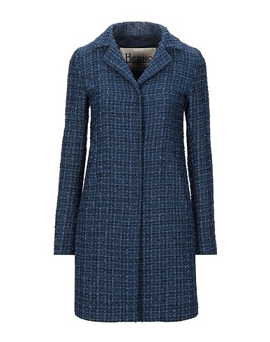 HERNO Full-length jacket Midnight blue 55% Cotton, 23% Viscose, 22% Polyamide