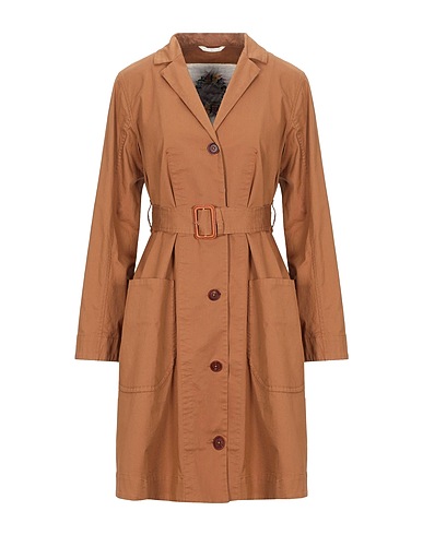 HIGH Full-length jacket Camel 98% Cotton, 2% Elastane