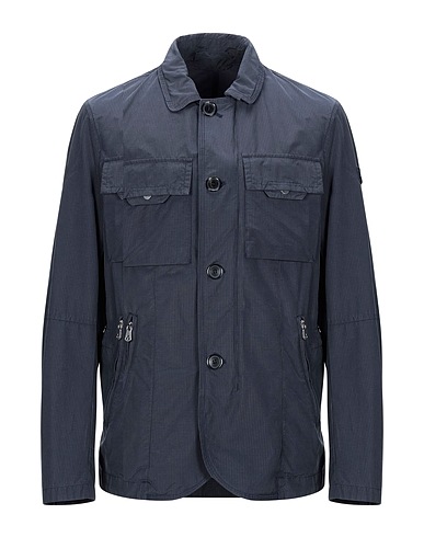 PEUTEREY Full-length jacket Slate blue 65% Cotton, 35% Polyamide