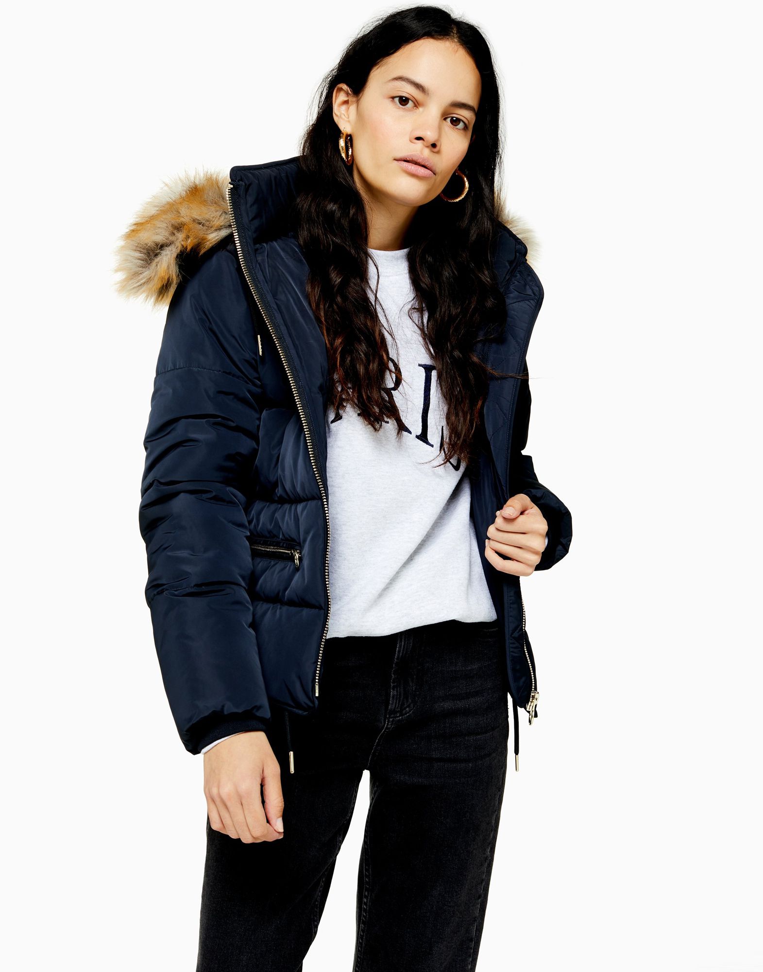topshop down coat