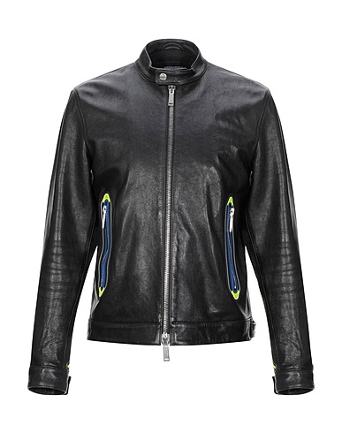 DSQUARED2 Bomber Black 100% Ovine leather