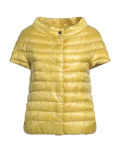 HERNO Piumino ICONICO Giallo 100% Poliammide, Cotone, Acetato