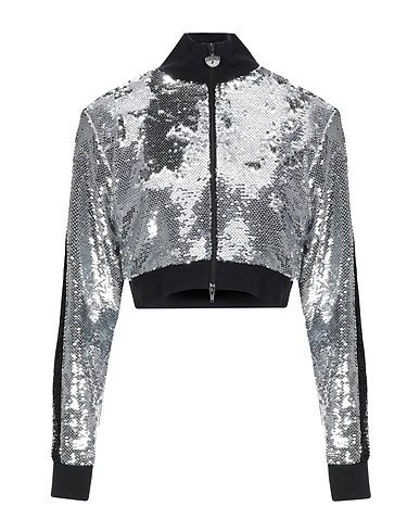 CHIARA FERRAGNI Bomber Silver 60% Polyester, 40% Polyethylene