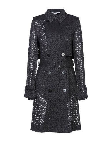STELLA McCARTNEY Double breasted pea coat Black 77% Cotton, 20% Viscose, 3% Polyamide