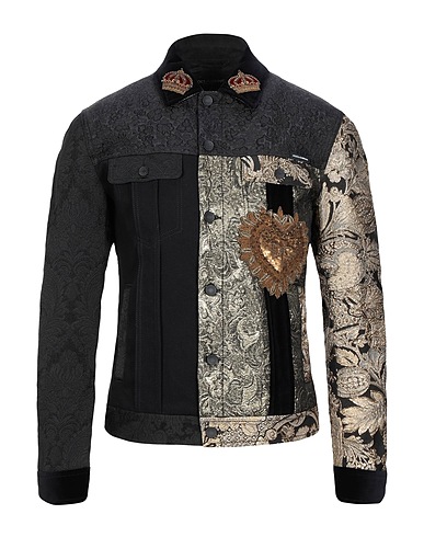 DOLCE&GABBANA Jacket Black 24% Cotton, 23% Acetate, 21% Other Fibres, 17% Acrylic, 15% Polyamide