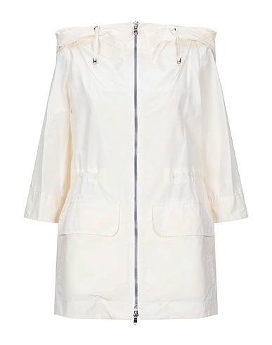GEOSPIRIT Full-length jacket White 51% Polyester, 49% Cotton