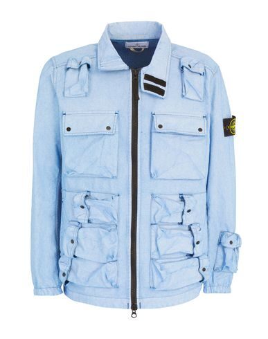 sky blue stone island jacket