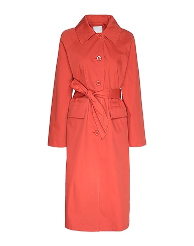 8 by YOOX Full-length jacket Rust 65% Cotton, 35% Polyester