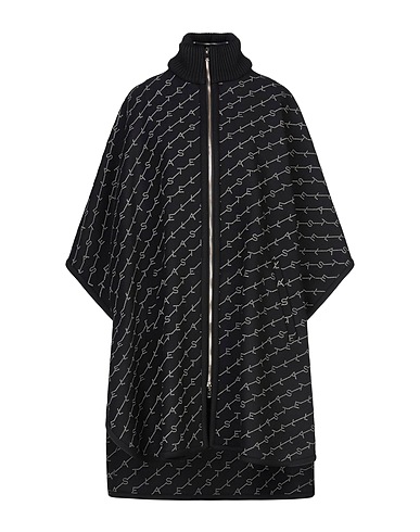 STELLA McCARTNEY Full-length jacket Black 75% Wool, 25% Polyamide, Elastane