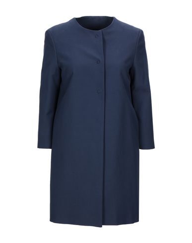 ANNIE P ANNIE P. WOMAN OVERCOAT MIDNIGHT BLUE SIZE 4 COTTON, VISCOSE, ELASTANE,41953680WA 3