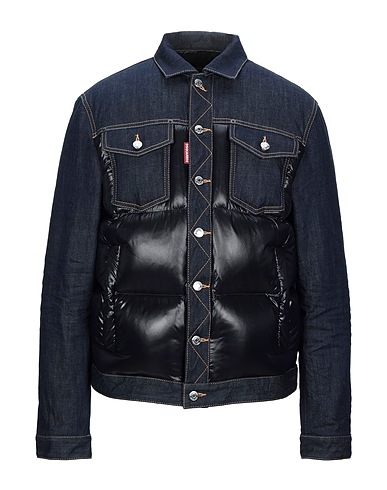 DSQUARED2 Shell jacket Black 100% Cotton, Polyamide, Polyester