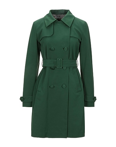 HERNO Double breasted pea coat Green 54% Polyester, 46% Cotton
