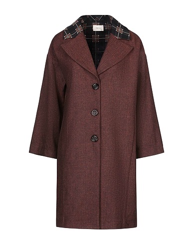TOY G. Cappotto Marrone 90% Poliestere, 7% Lana, 3% Altre Fibre