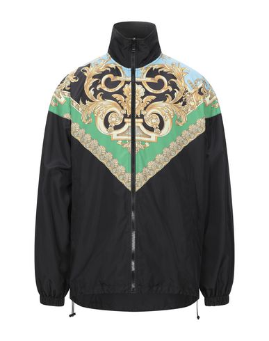 Versace Barocco Print Track Jacket In Black