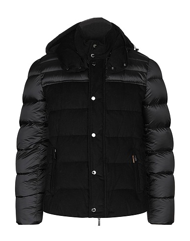 MOORER Piumino Nero 92% Cotone, 8% Cachemire, Poliammide, Lana, Acrilico