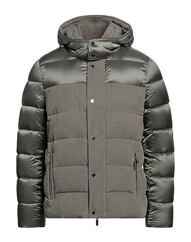 MOORER Piumino Khaki 92% Cotone, 8% Cachemire, Poliammide, Lana, Acrilico