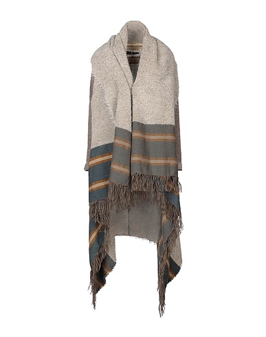 UMA WANG Full-length jacket Sand 40% Virgin Wool, 31% Linen, 10% Alpaca wool, 10% Mohair wool, 9% Polyamide