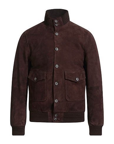 THE JACK LEATHERS Bomber Dark brown 100% Soft Leather