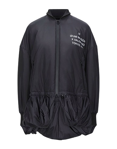 VALENTINO GARAVANI Shell  jacket Black 100% Polyester, Viscose, Polyamide, Elastane